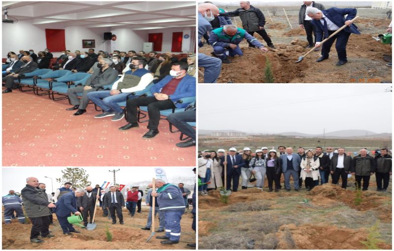 YÜKSEKOKULUMUZDA FİDAN DİKİMİ 